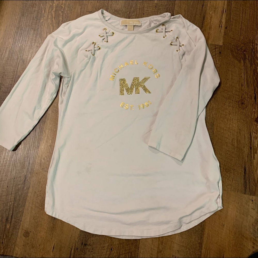 White ‘bling’ gently used Michael Kors shirt